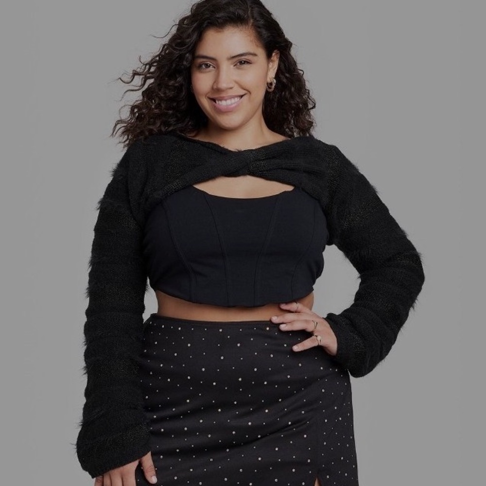 NWT Women's Long Sleeve Party Shrug Sweater Wild Fable - Picture 7 of 7